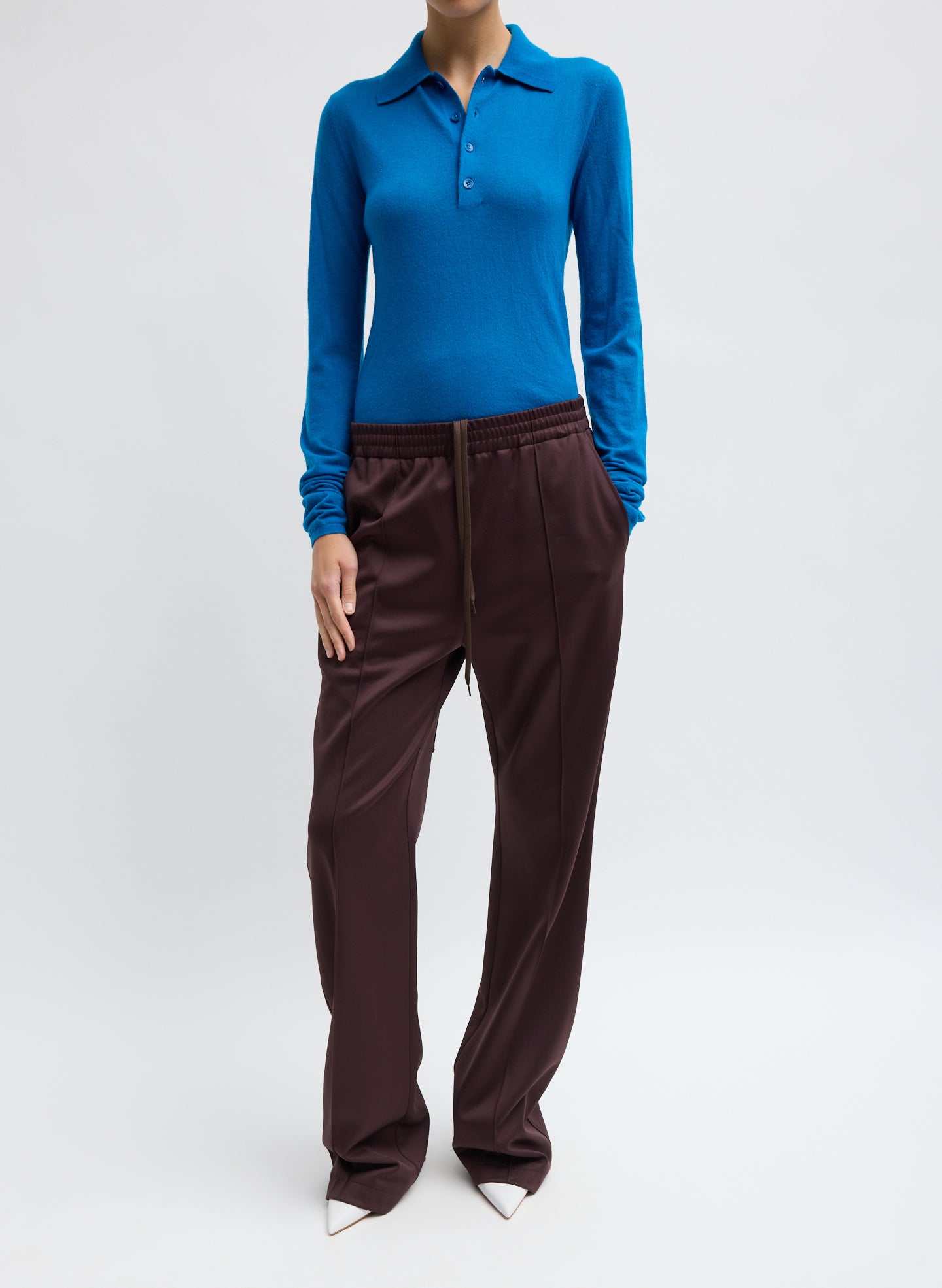 Active Knit Scottie Jogger - Brown Active Knit Scottie Jogger - front view on model