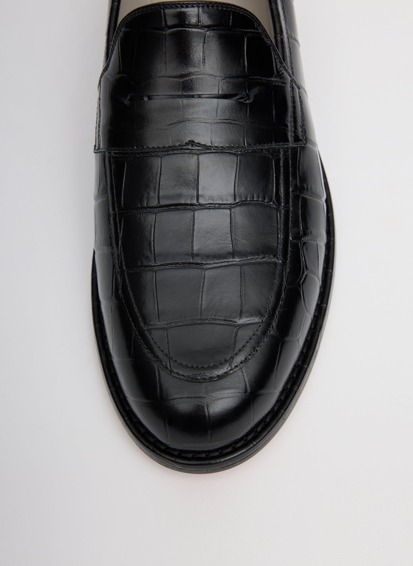 靴 EMBOSSED LOAFERS BLACK CROCODILE 27.5 Herbert Crocodile Embossed Loafer – Tibi Official