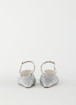 Curly Victor Slingback Silver-4