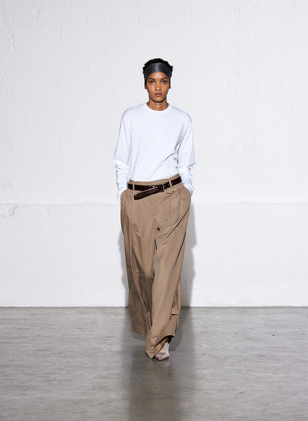 Bio Twill Triple Pleat Pant - Vintage Khaki-3