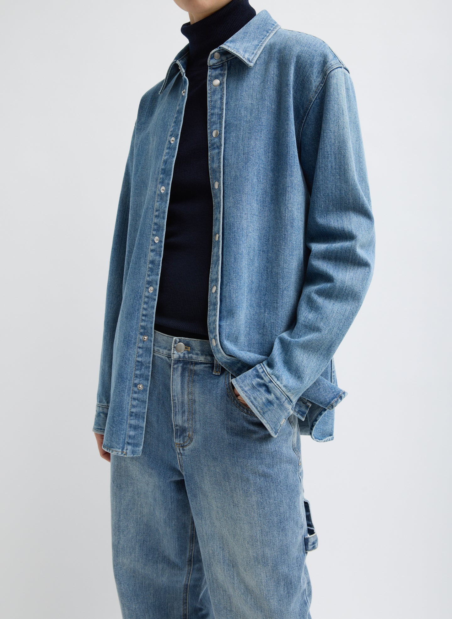 Classic Wash Denim Easy Shirt - Classic Blue-1