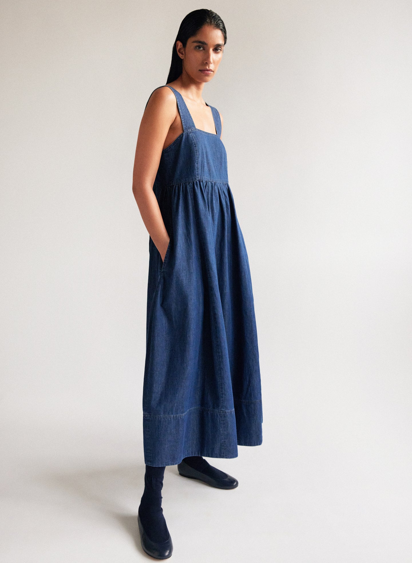 tibi denim shirt dress Denim with Edgy Vibes With "Edgy" as my ultimate style guide, I've always craved denim pieces that speak volumes. The Denim Overall Dress? It's a game-changer, effortlessly blending fashion and functionality. I've