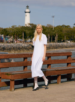 Pebble Sable Paneled Tank Dress White-3