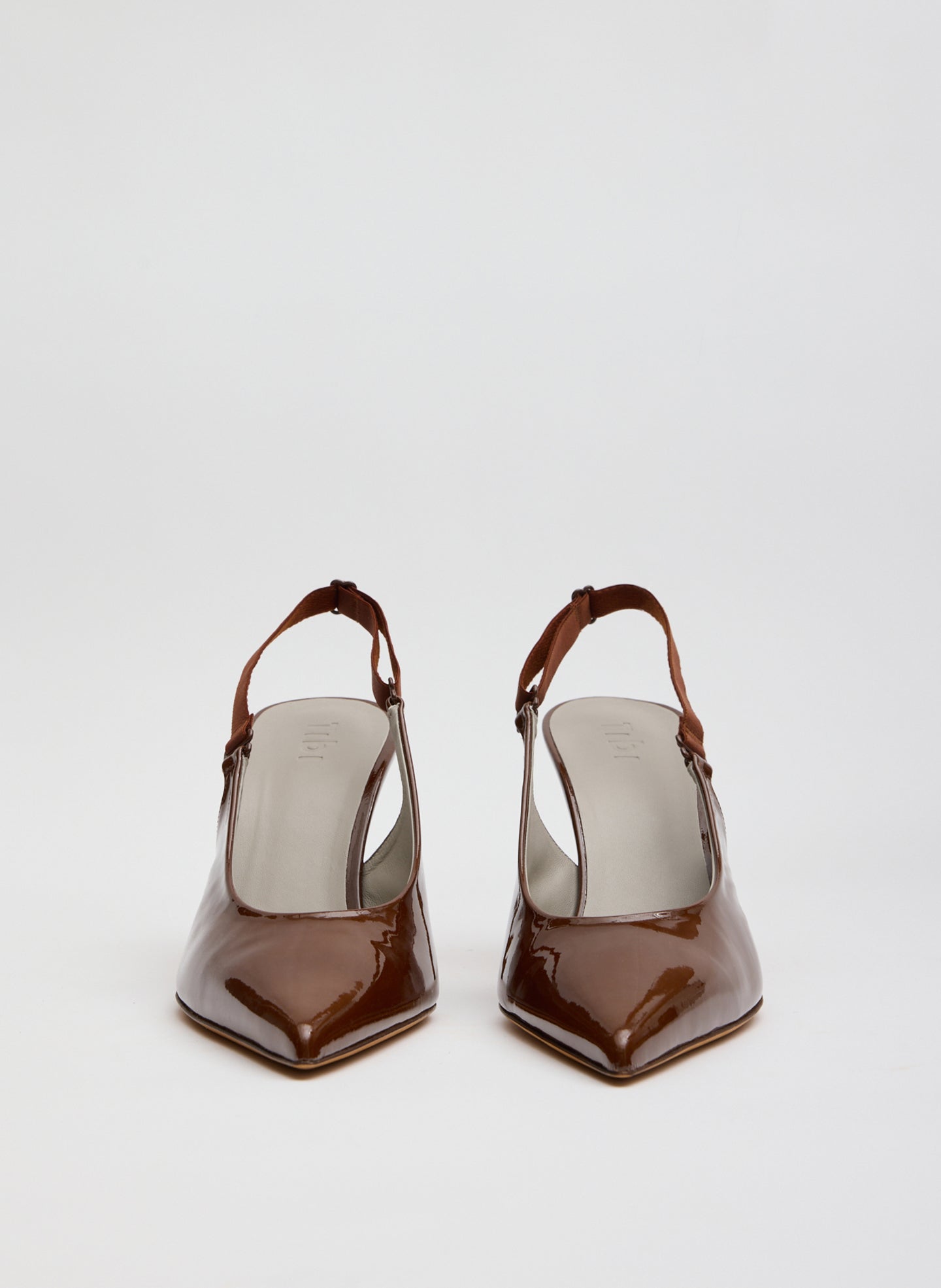 Dark Honey Patent Leather Beasley Pump - front  view