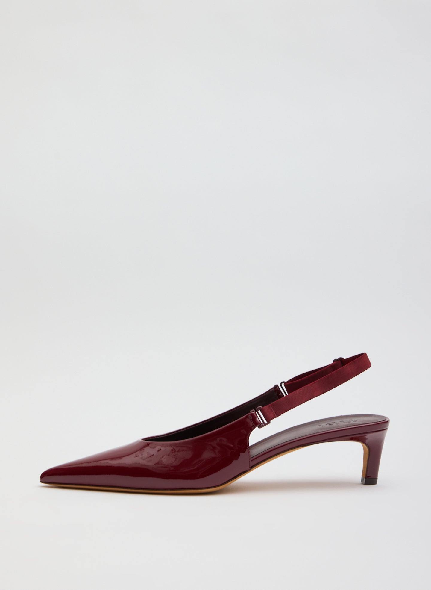 Burgundy Patent Leather Gilbert Low Pump - side view