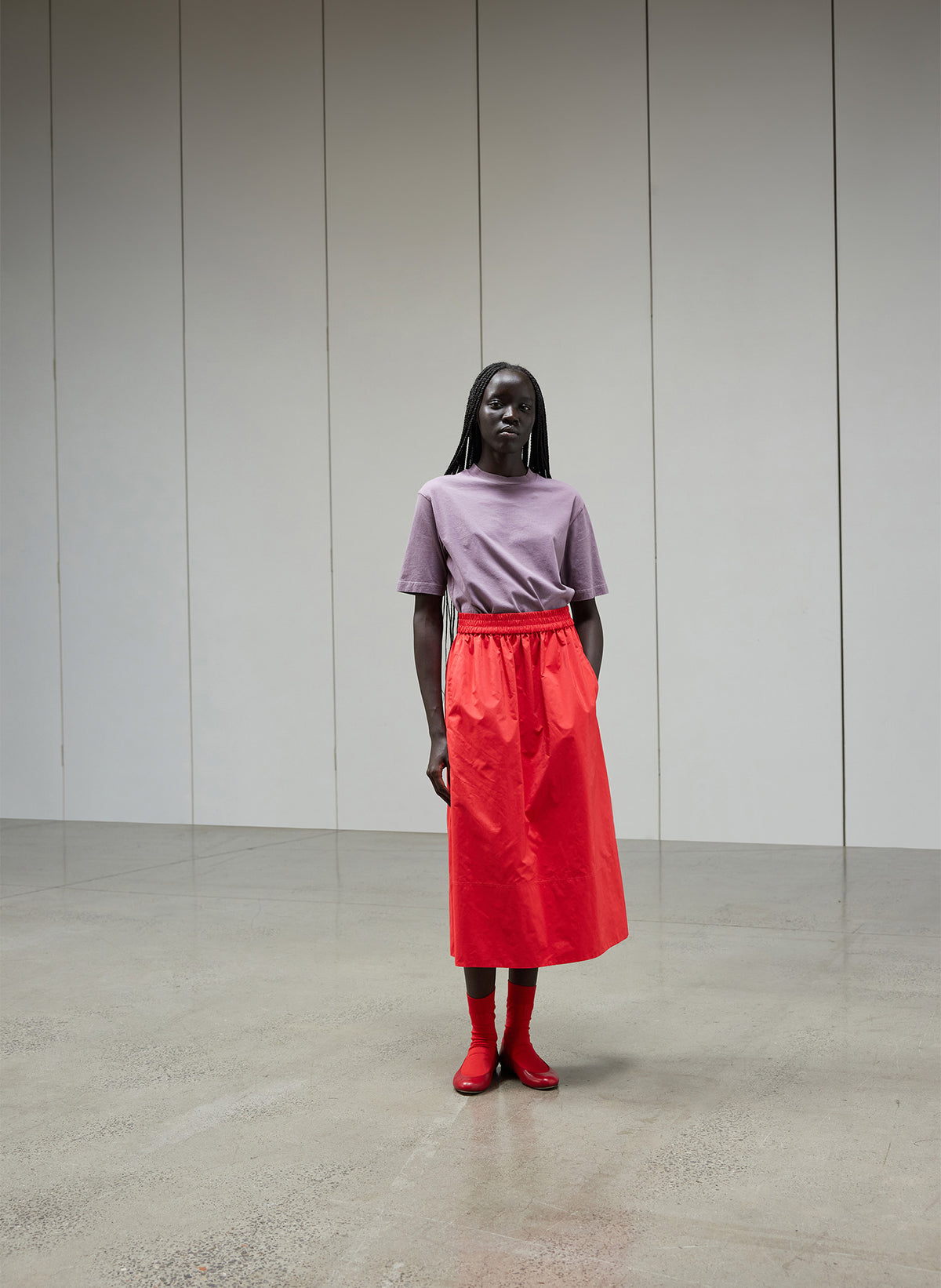 Nylon Pull On Full Skirt – Tibi Official