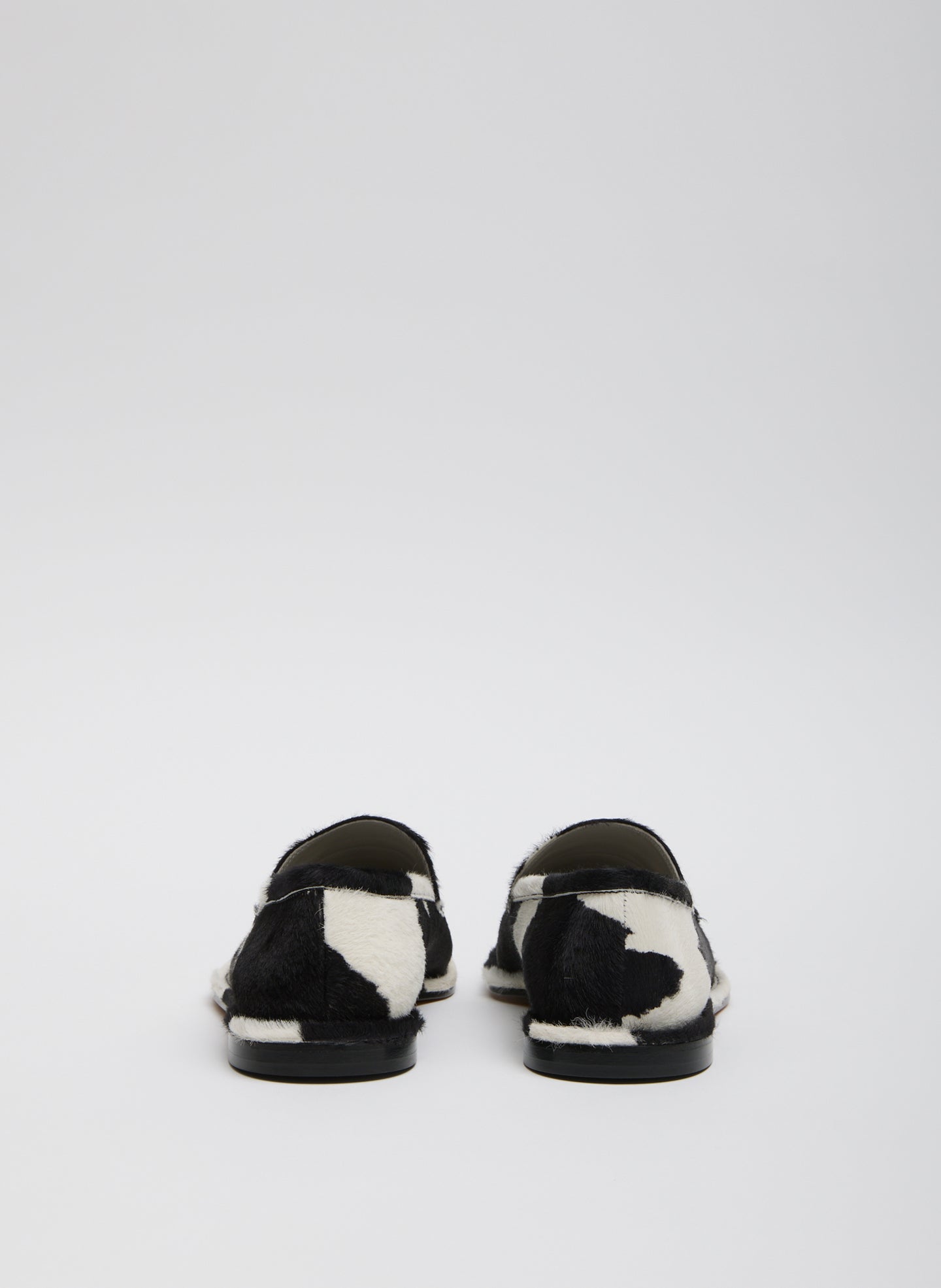 Cow Print Herbert Loafer - calf hair, back view