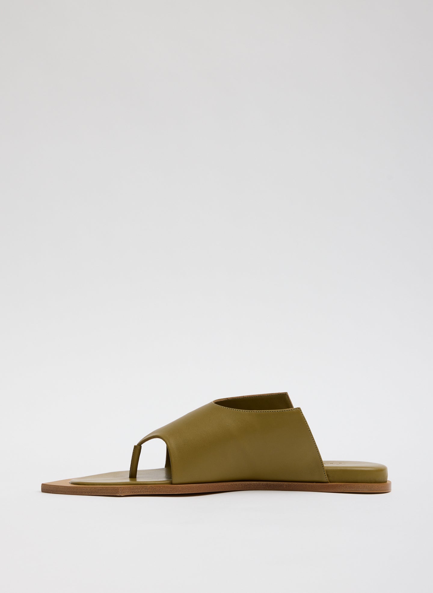 Gerard Sandal - Khaki Leather Gerard Sandal - side view