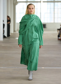 Silk Habutai Circular Seamed Skirt