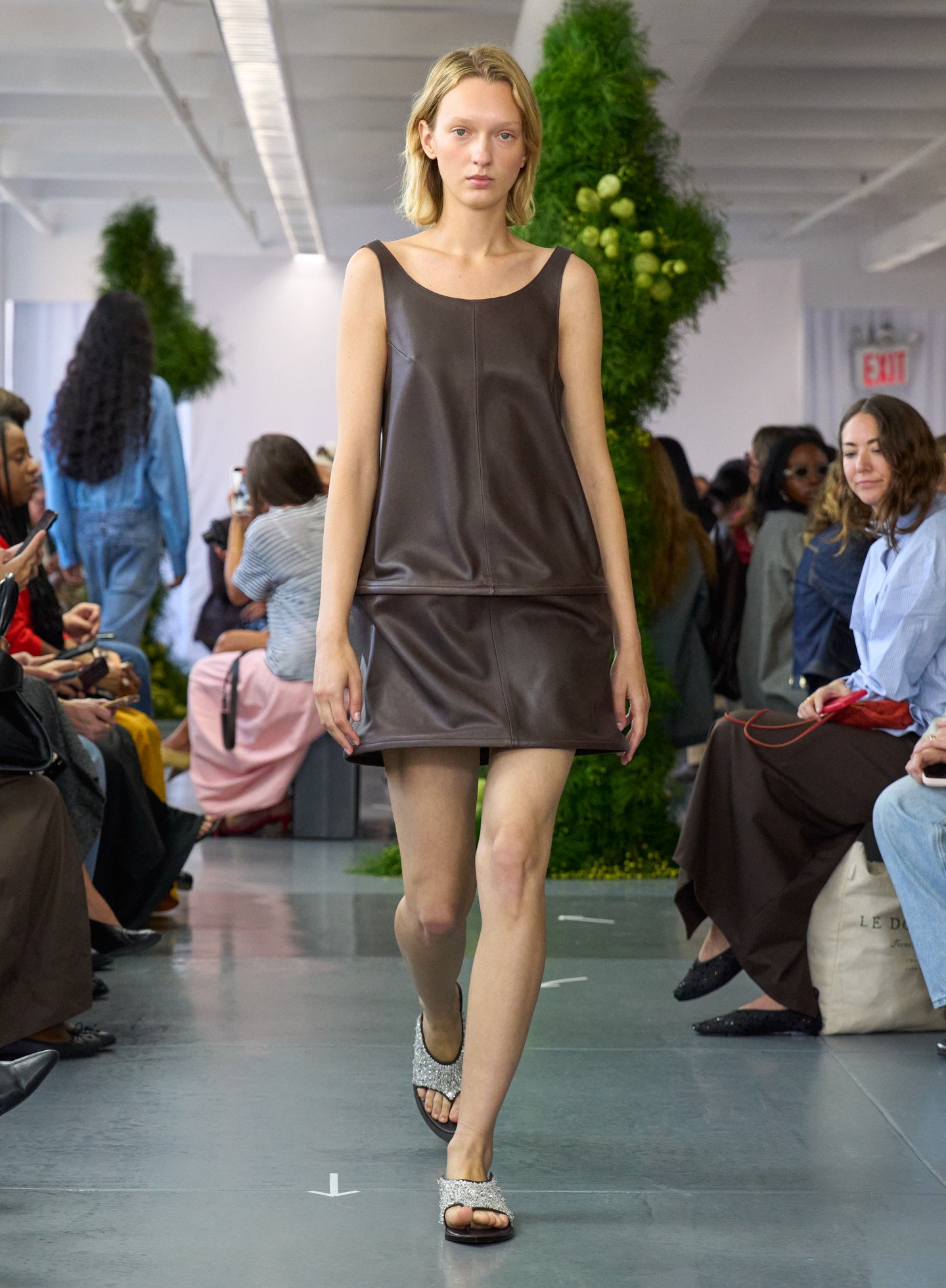 Leather Sleeveless Hoop Dress Tibi Official Leather Sleeveless Hoop Dress Tibi Official