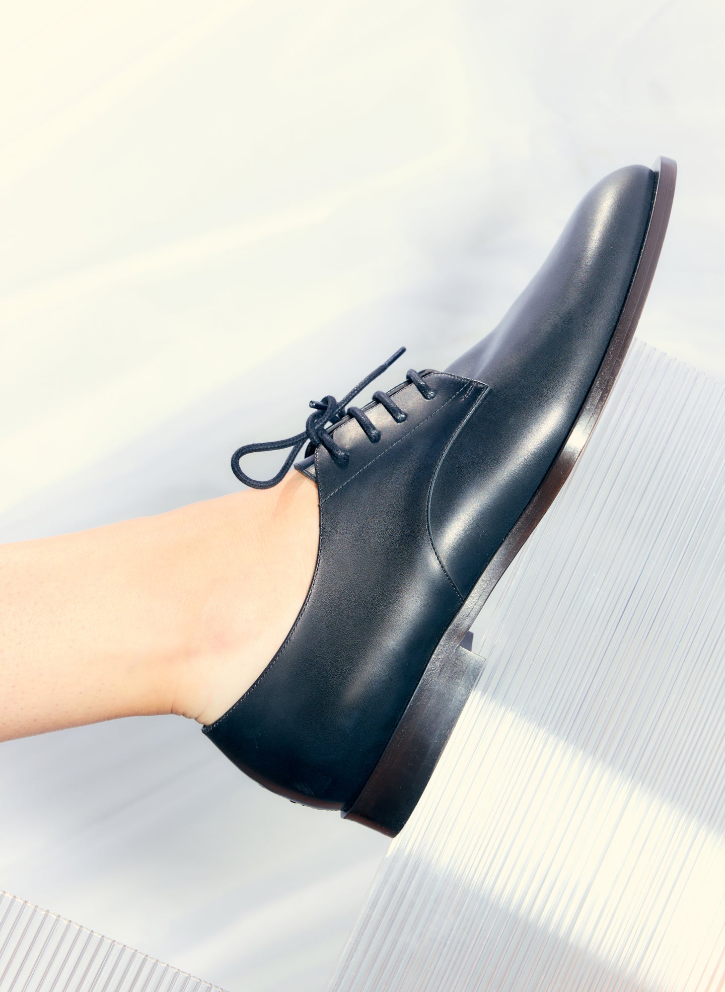 Black Edgar Loafer - editorial campaign on model