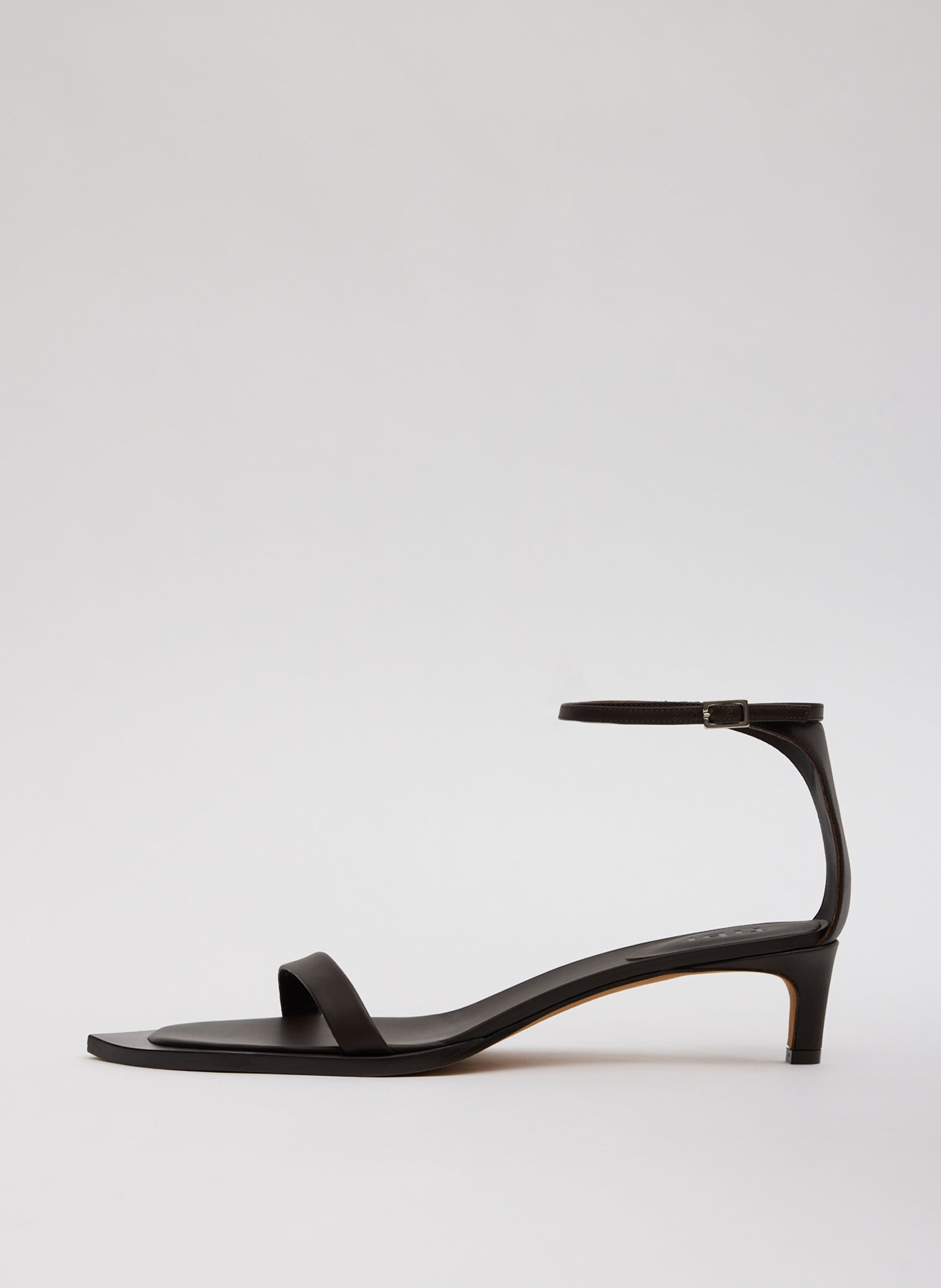 Ulrich Heel - Dark Brown Leather Ulrich Heeled Sandal - side view