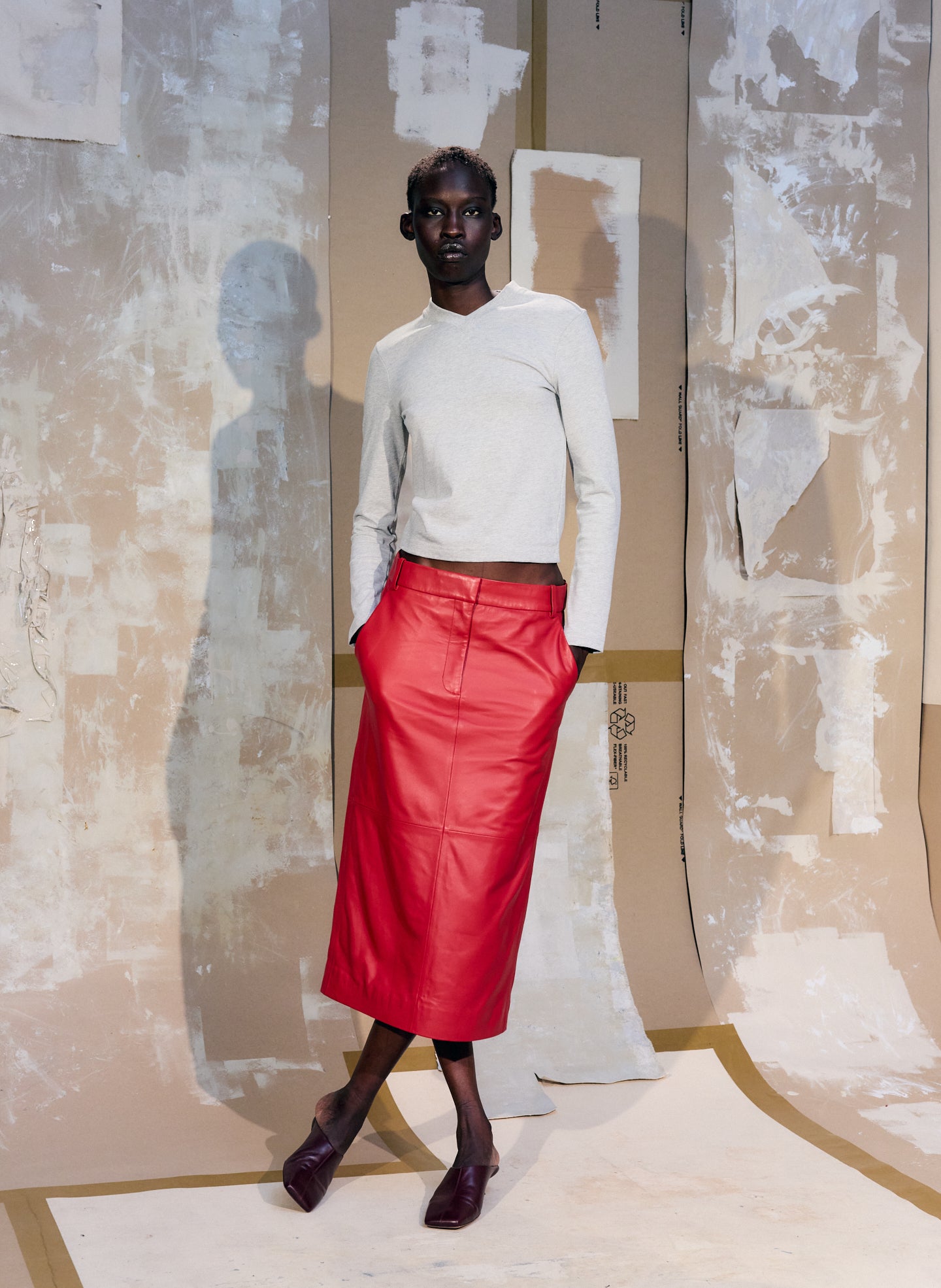 Perfect T-Shirt Shrunken V-Neck – Tibi Official