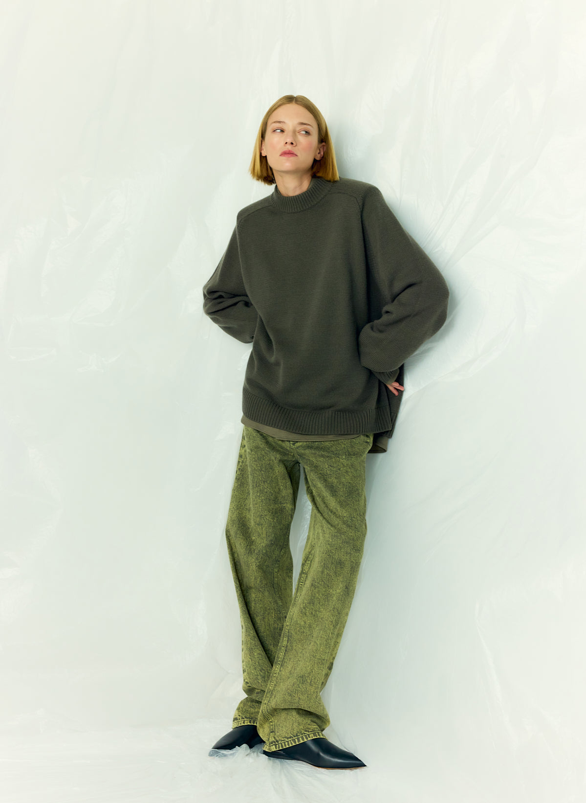 Acid Yellow Lab Washed Denim Dennis Jean - editorial campaign on model