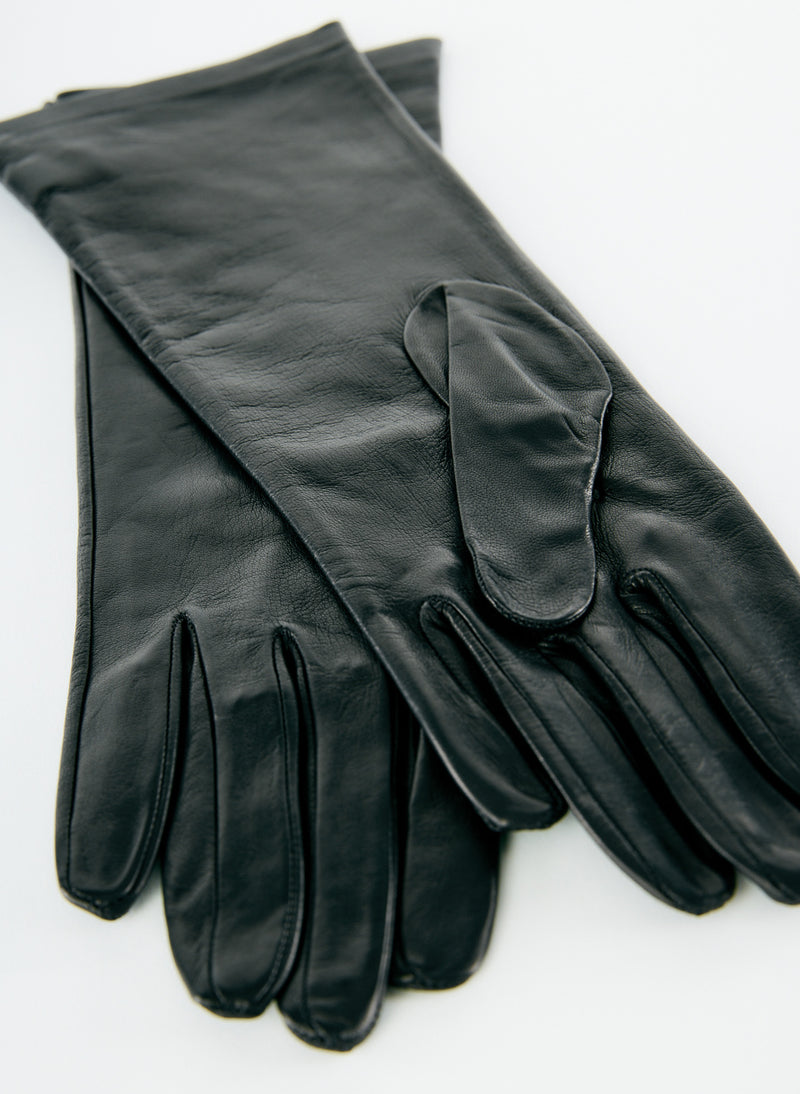 Leather Glove - Short Black-3