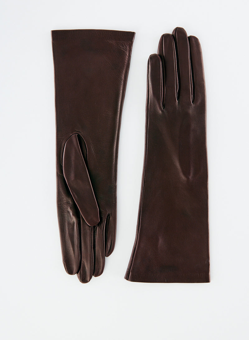 Leather Glove - Short Bordeaux-1