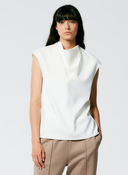 Chalky Drape Handkerchief Top White-2