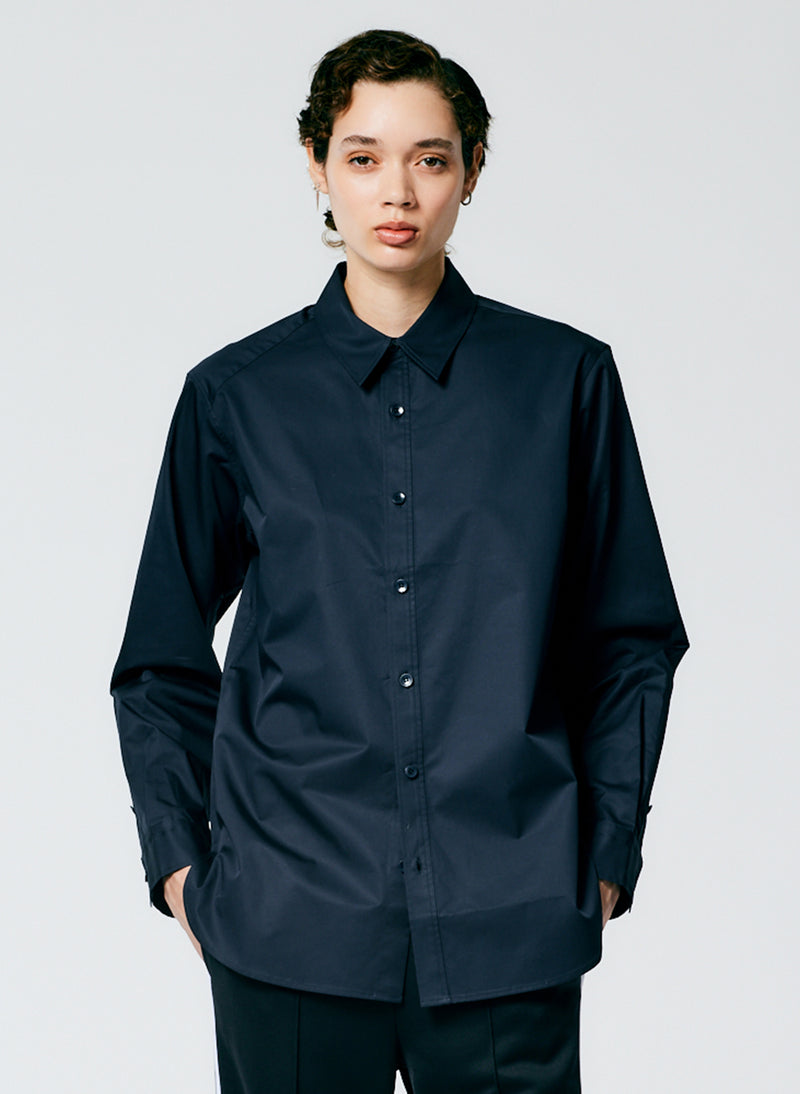 Eco Poplin – Shirt Tibi With Official Inseam Vent