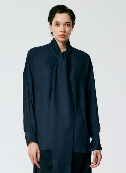 Feather Weight Eco Crepe Davenport Sculpted Shirt – Tibi Official