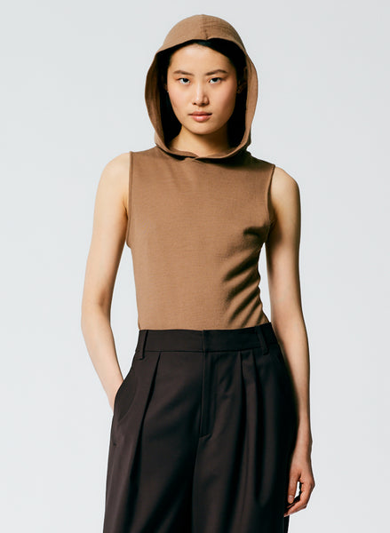 Wool Jersey Hoodie Tunic Top – Tibi Official