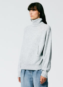 Douillet Turtleneck Easy Pullover Light Heather Grey-3