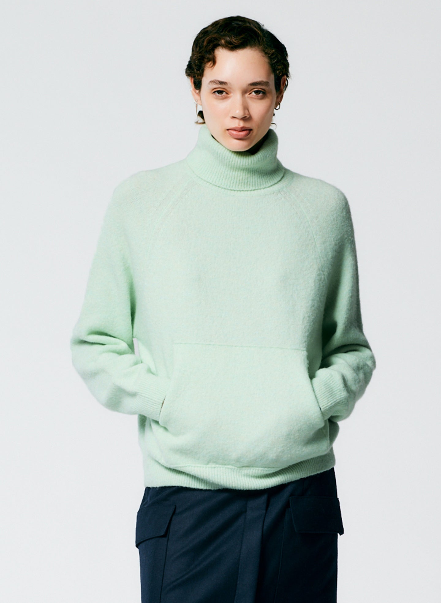 Douillet Turtleneck Easy Pullover - Pale Mint-1