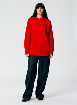 Feather Weight Cashmere Easy Mens Hoodie Red-5