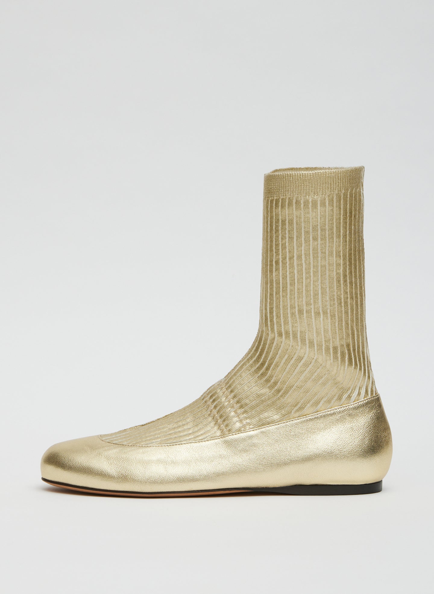 Borg Metallic Sock Shoe - Gold-1