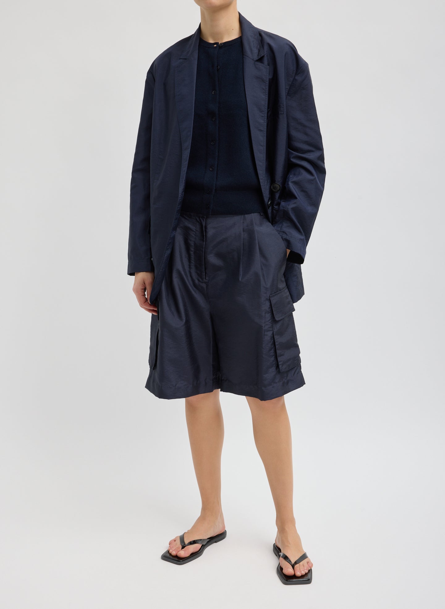 Crispy Nylon Liam Blazer – Tibi Official