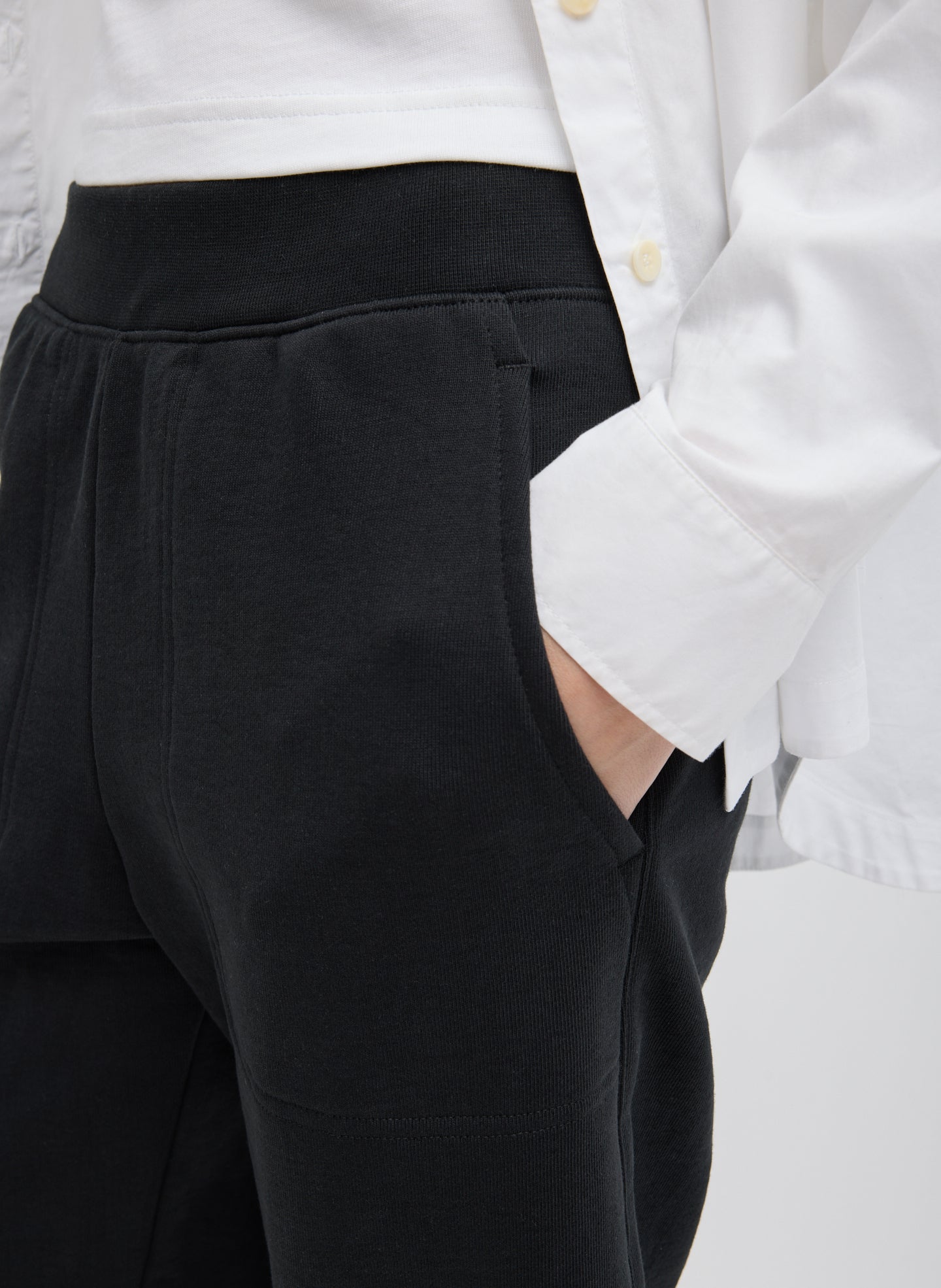 Black Calder Sweatpant - closeup of pocket detail