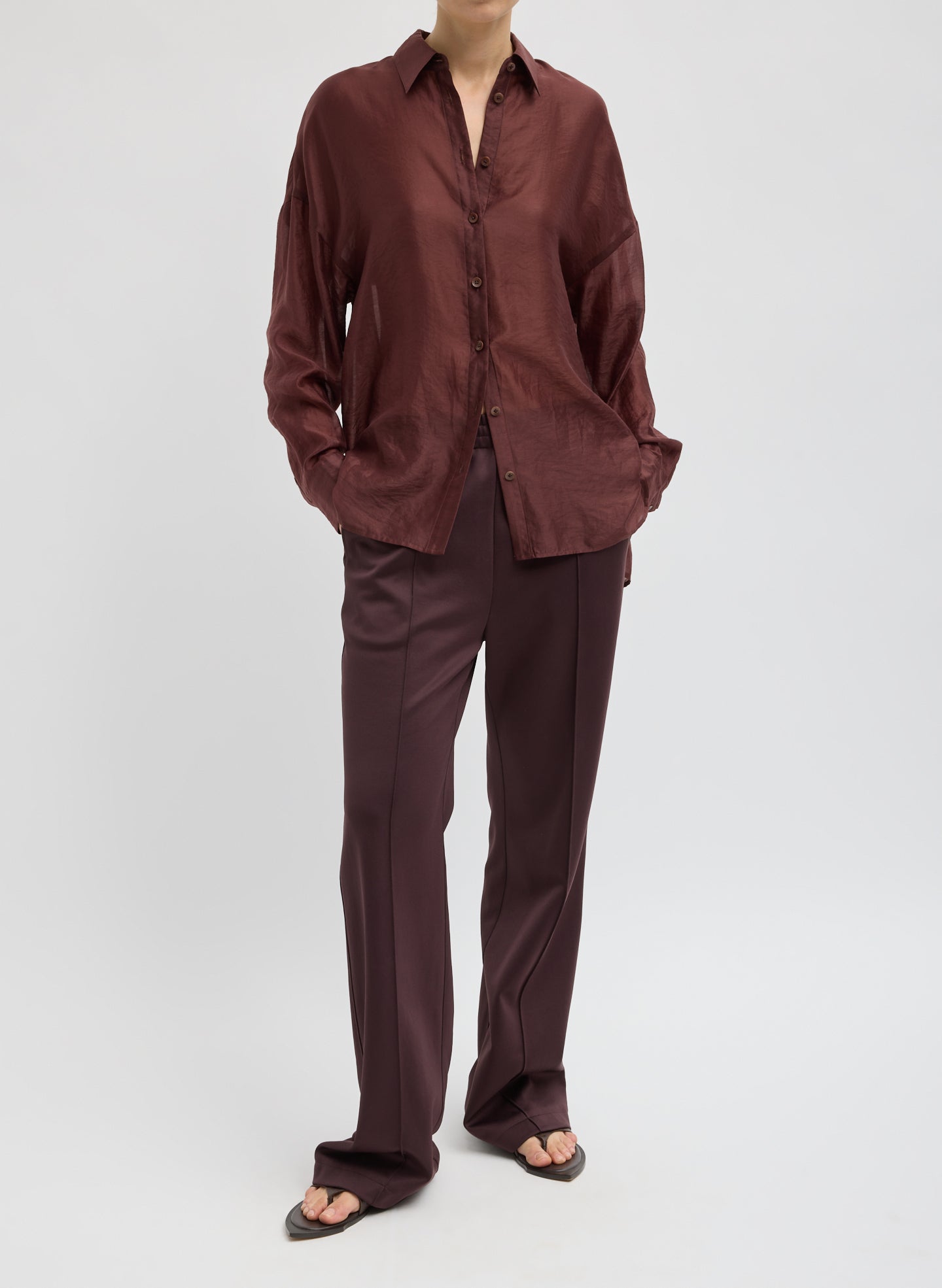 Active Knit Scottie Jogger - Brown Active Knit Scottie Jogger - full look, front view on model