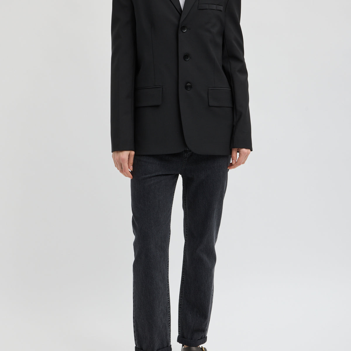 Tropical Wool Dennis Cutout Blazer Black / 00 / T000TW8265