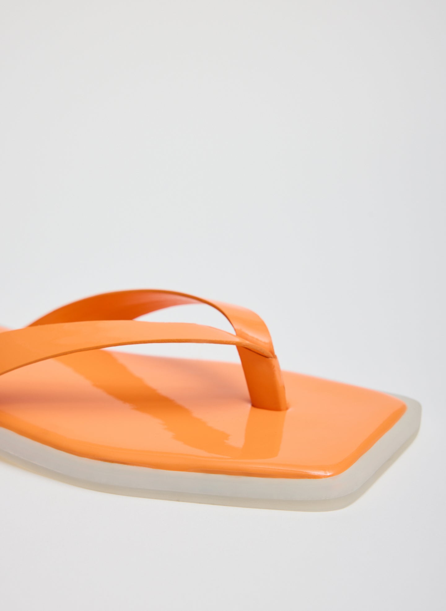 Tangerine Arnie Sandal - closeup of straps
