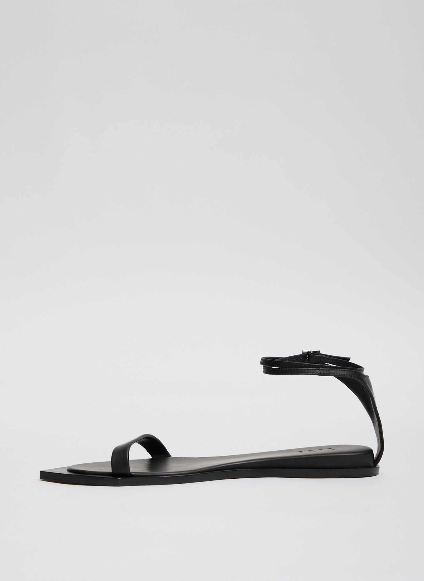 Black Aldwyn Leather Sandal - side view