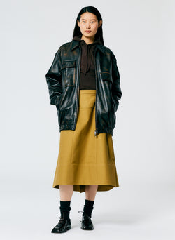 Aviator Leather Oversized Bomber – Tibi Official