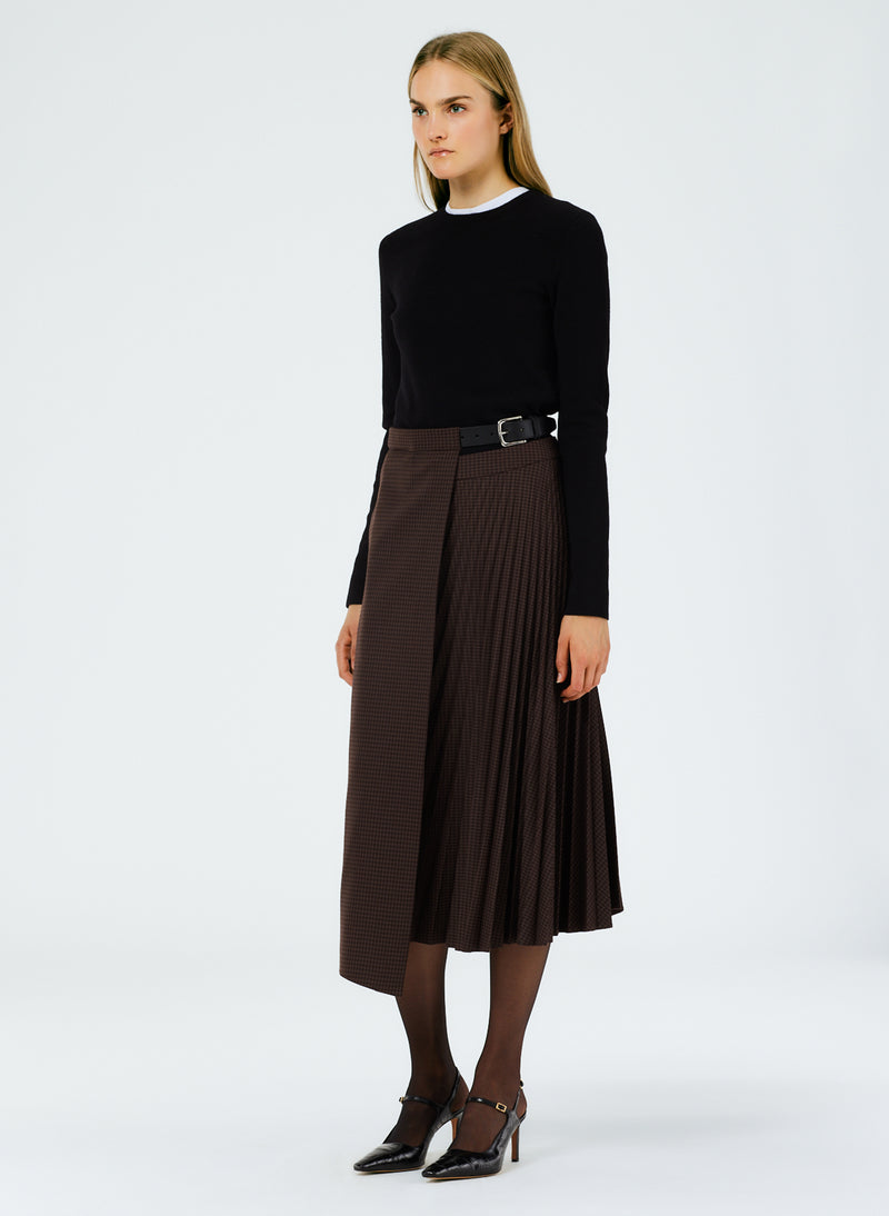 Jett Suiting Pleated Wrap Skirt – Tibi Official