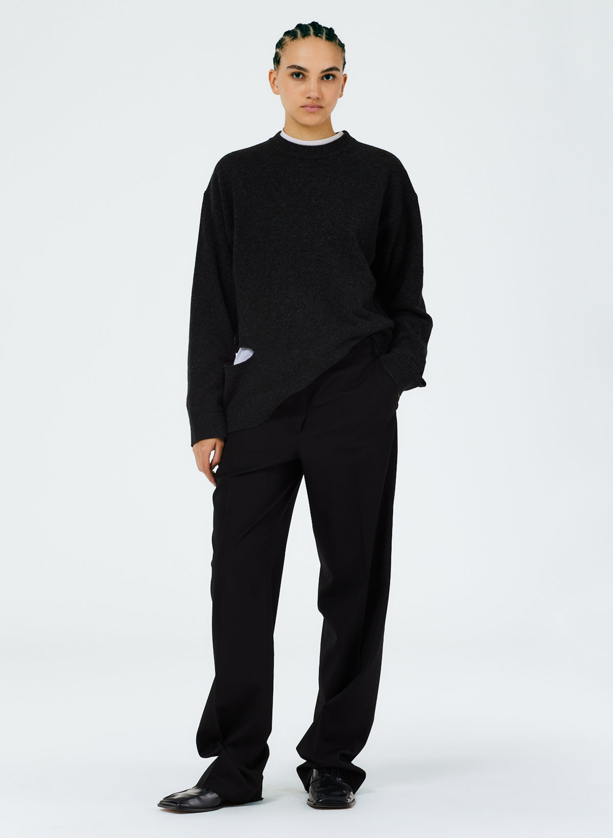 Refined Wool Tricotine Suiting Rodney Straight Leg – Tibi Official