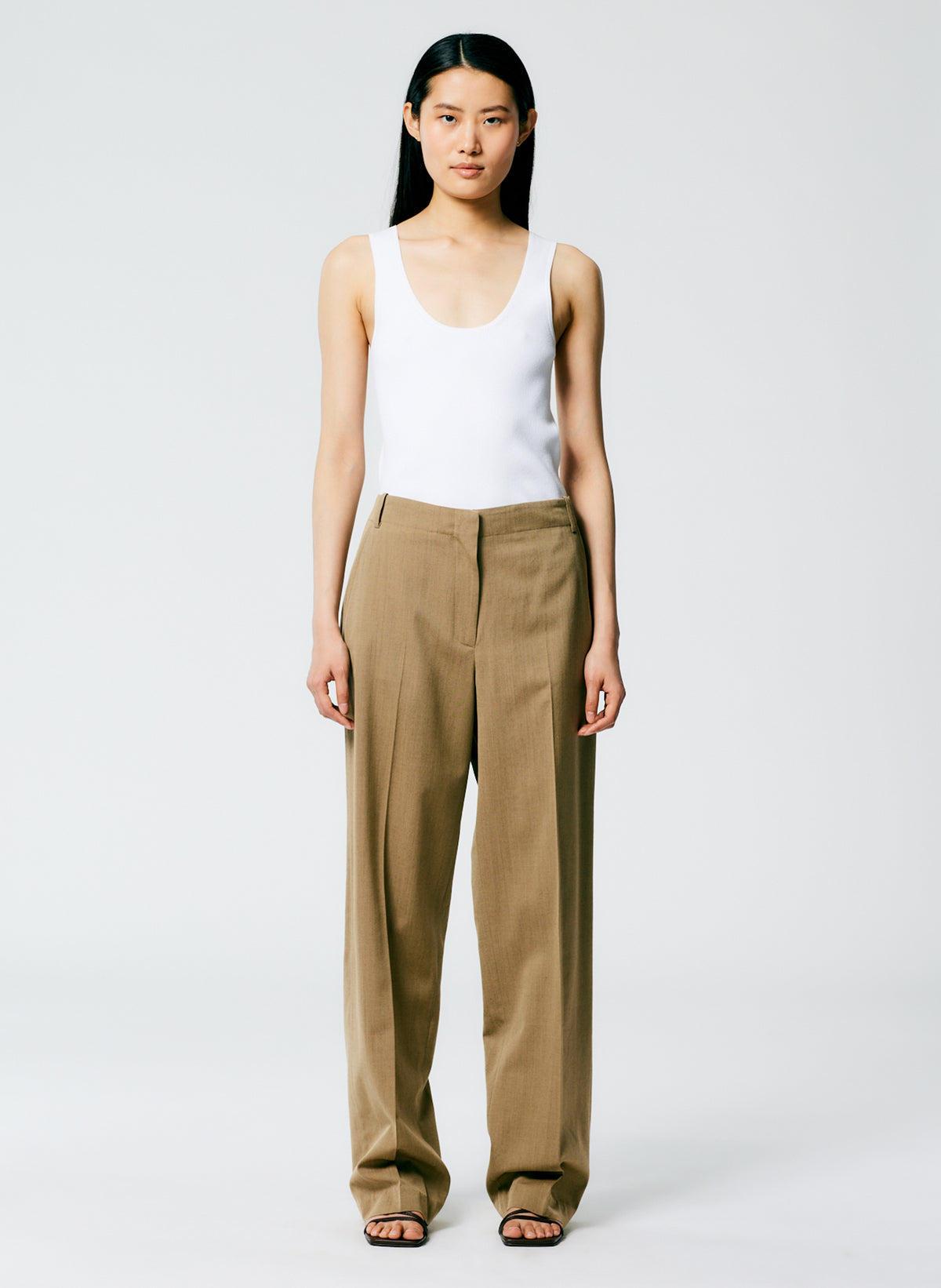 Refined Wool Tricotine Suiting Rodney Straight Leg – Tibi Official