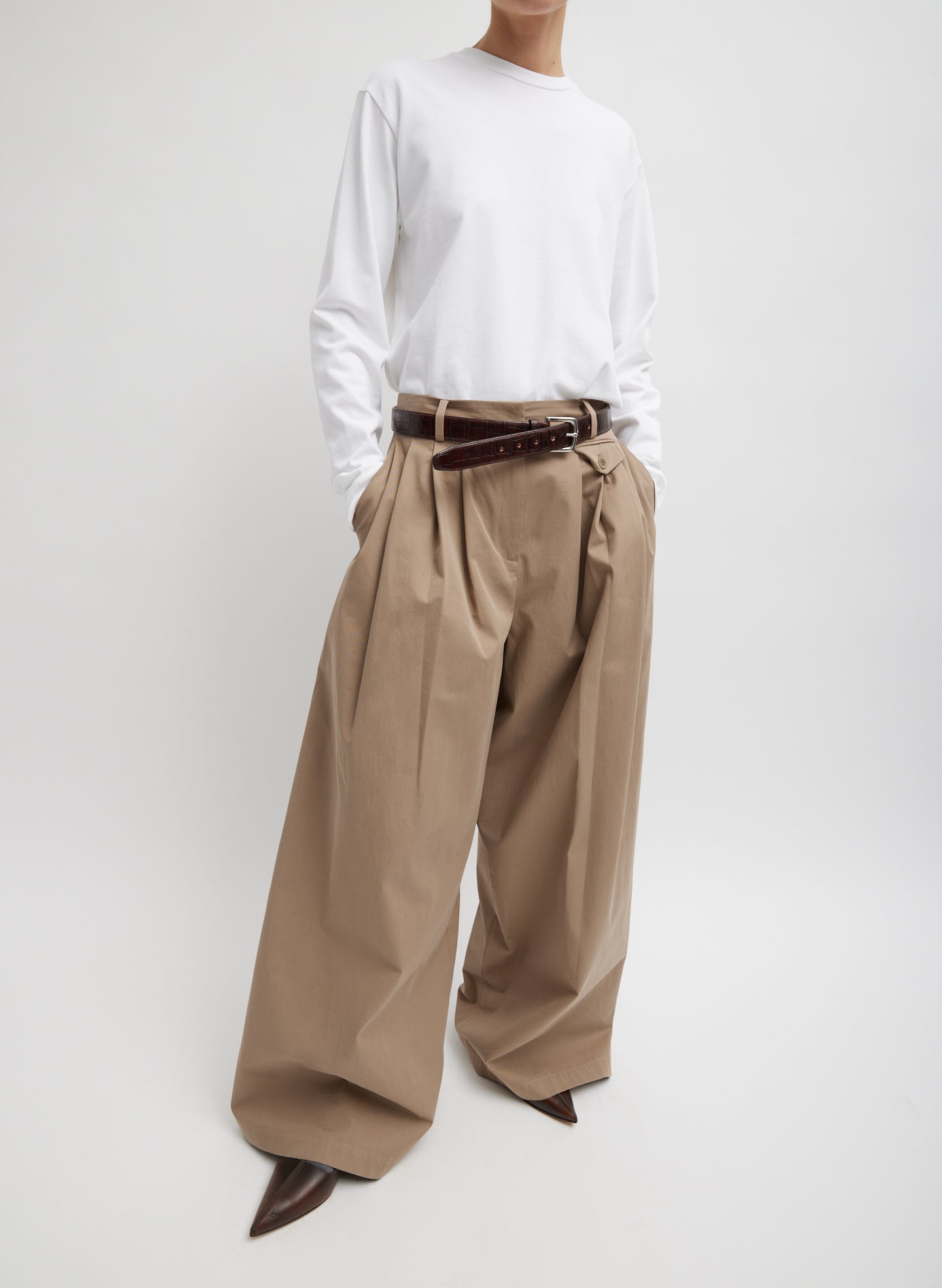 Bio Twill Triple Pleat Pant - Vintage Khaki-1