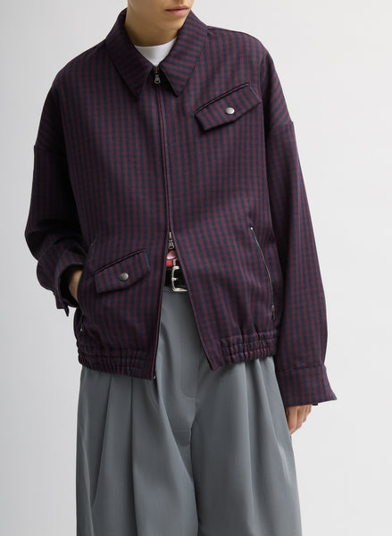 Jules Wool Gingham Bomber Jacket – Tibi Official Jules Wool Gingham Bomber Jacket – Tibi Official
