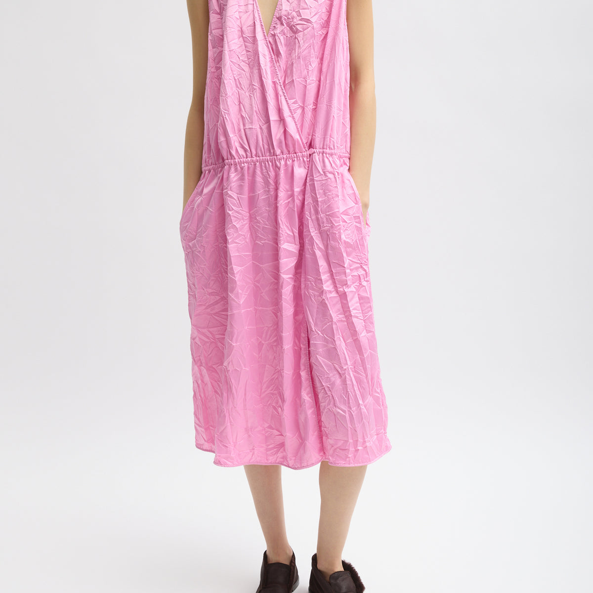 tibi pink sequin dress Tibi Dress Silk Taffeta Dress by SUE SARTOR L