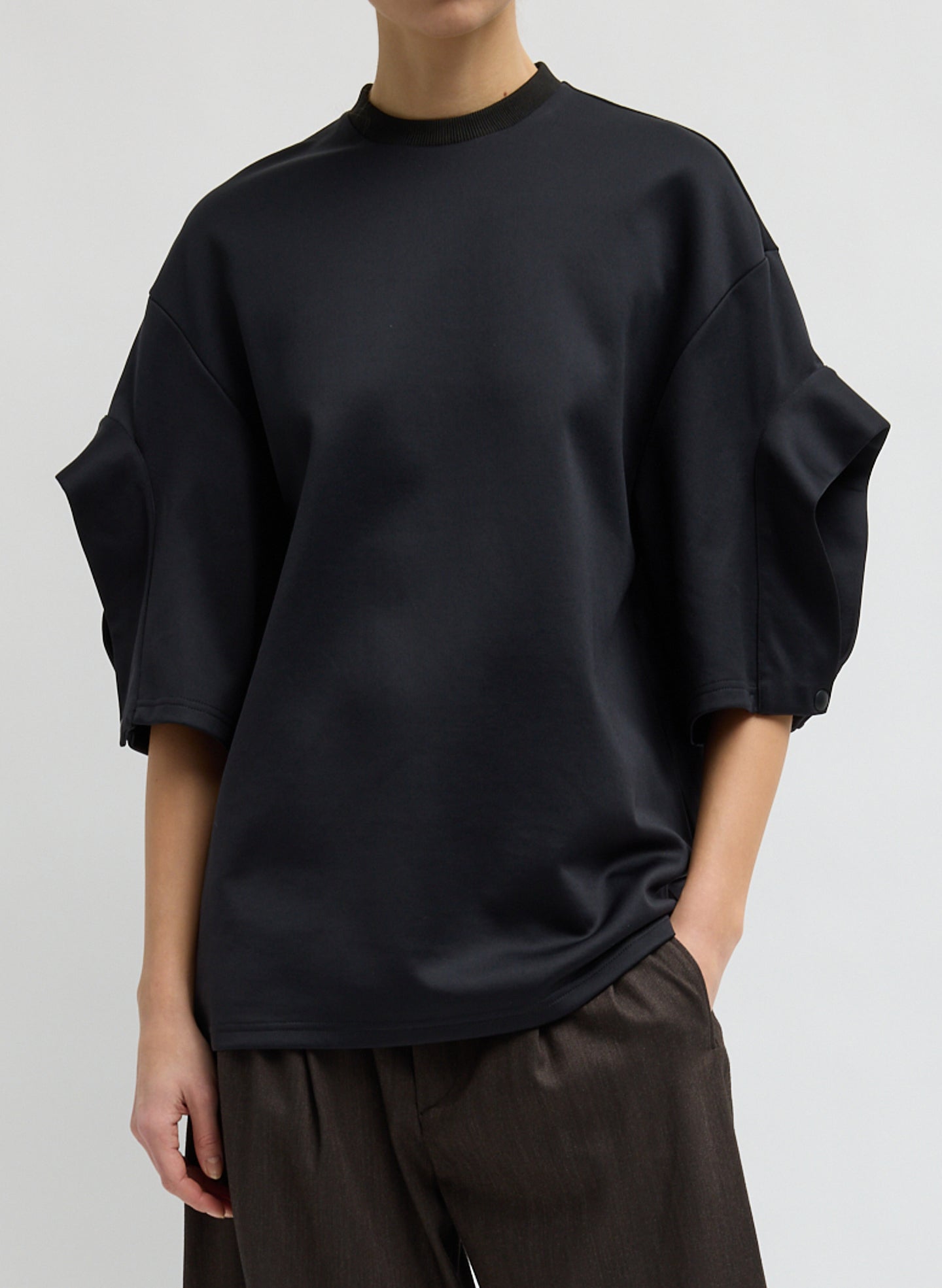 Active Knit Easy Drape Sleeve T-Shirt – Tibi Official