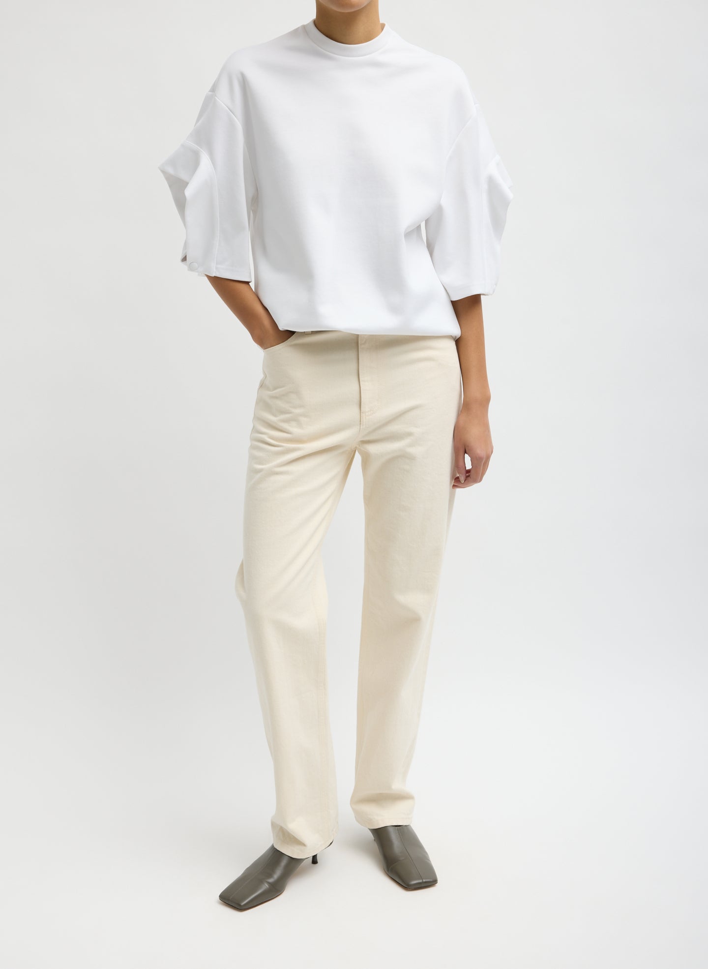 Active Knit Easy Drape Sleeve T-Shirt – Tibi Official