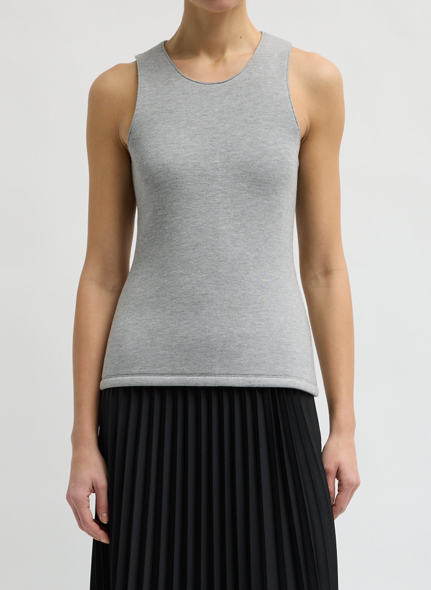 Bonded Viscose Racerback Tank Top – Tibi Official