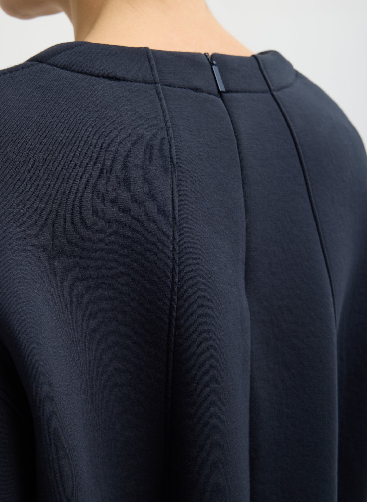 Bonded Viscose Crewneck with Folded Panel – Tibi Official