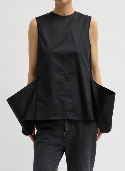 Eco Poplin Side Drape Top – Tibi Official