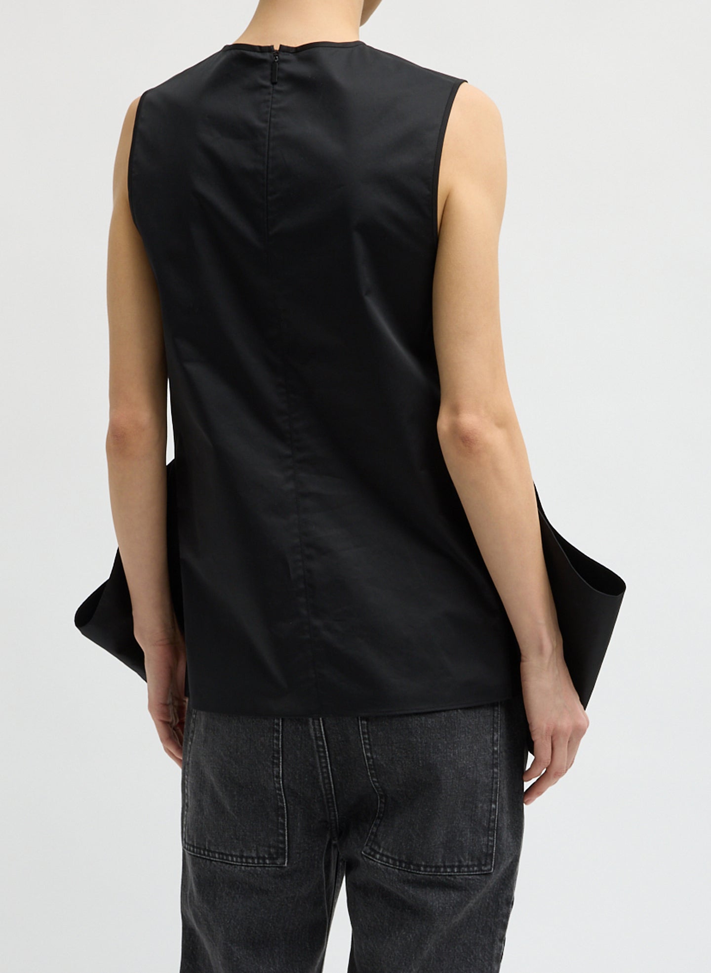 Eco Poplin Side Drape Top – Tibi Official