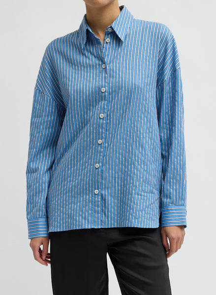 Edmund Lyocell Stripe Oversized Shirt – Tibi Official