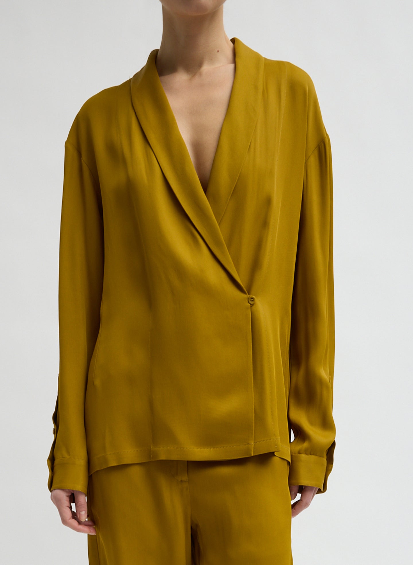 Eco Acetate Viscose Wrap Shirt Jacket – Tibi Official