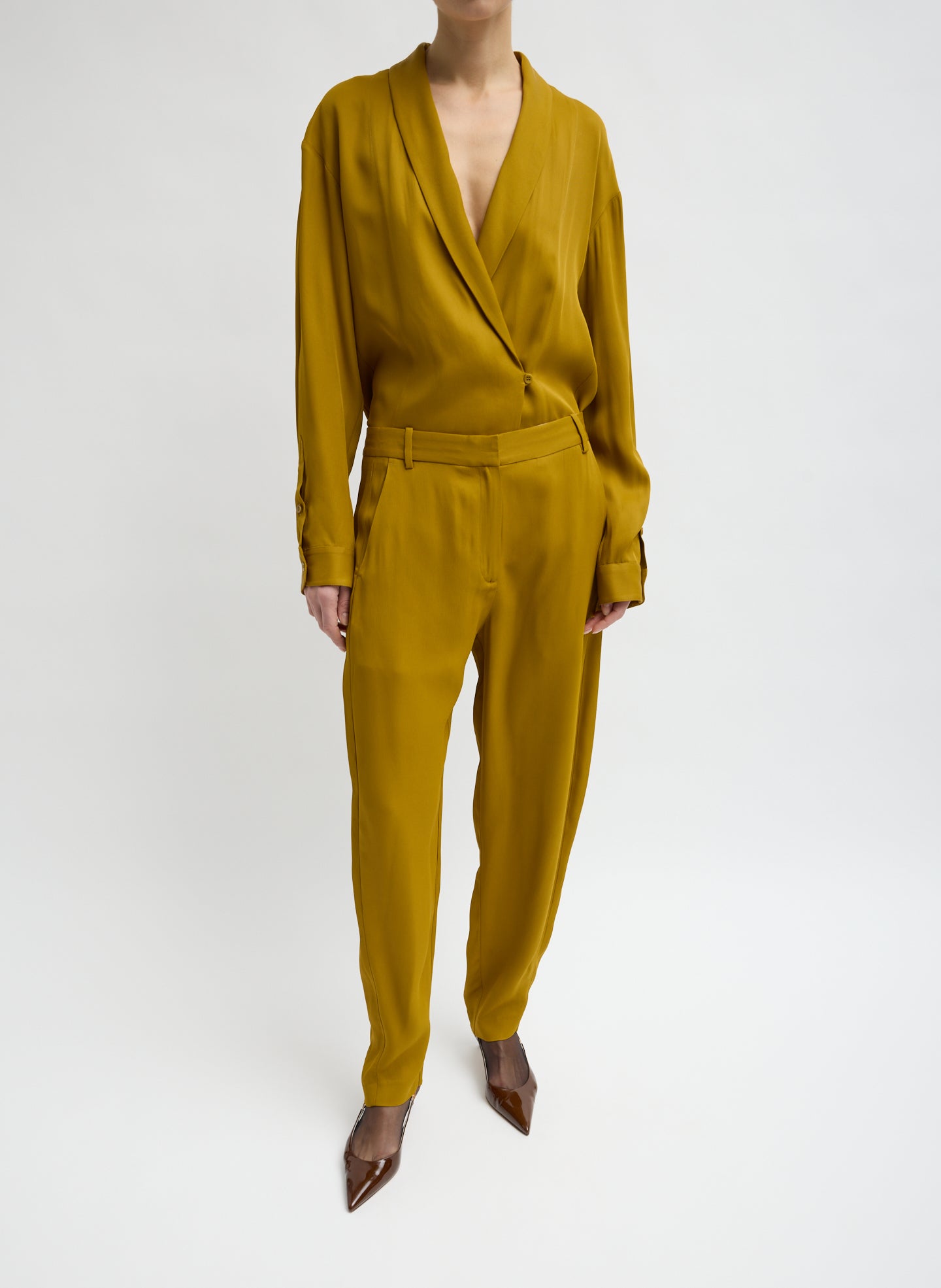 Eco Acetate Viscose Wrap Shirt Jacket – Tibi Official